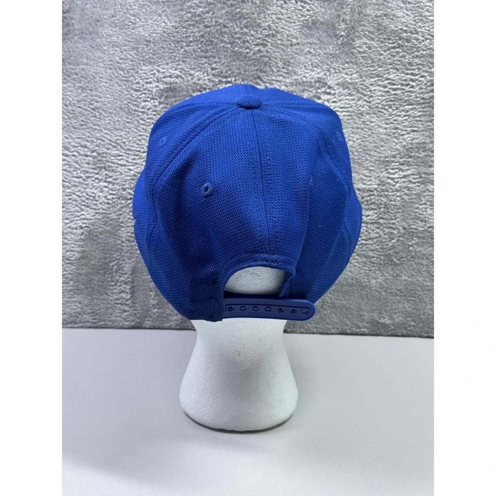 Holy Cow Decky Blue Flat Bill Hat Breathable Adjustable Snapback Mens Cap
